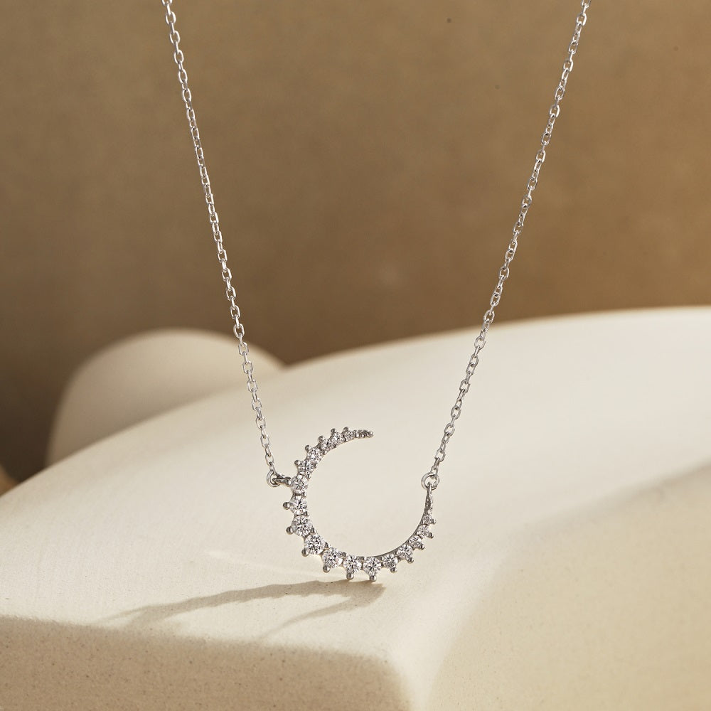STERLING SILVER CRESCENT NECKLACE