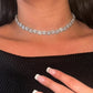 ISABELLE HEART CHOKER NECKLACE SILVER