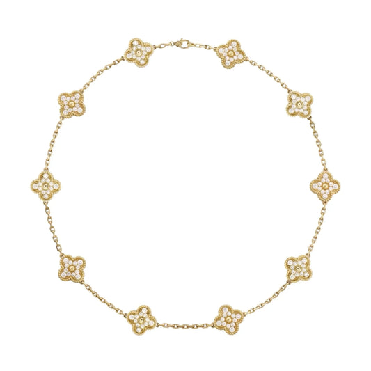 VANESSA NECKLACE- GOLD + CRYSTAL