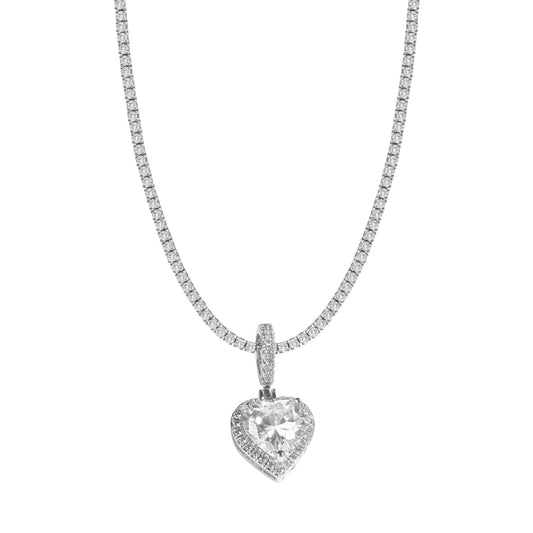 ELLE HEART CHARM- SILVER