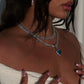 ELLE HEART CHARM AQUA- BLUE