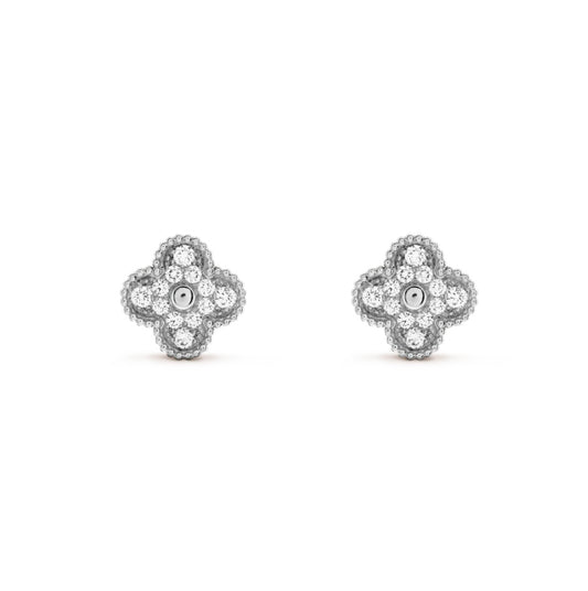 VANESSA CRYSTAL EARRINGS- SILVER
