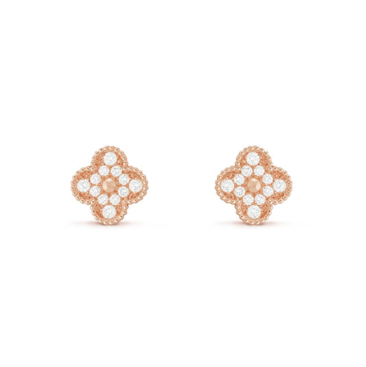 VANESSA CRYSTAL EARRINGS- ROSE GOLD