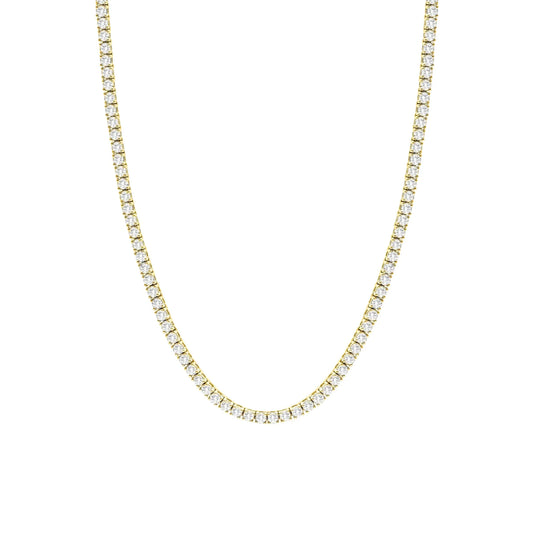 TALIA 3MM TENNIS NECKLACE GOLD