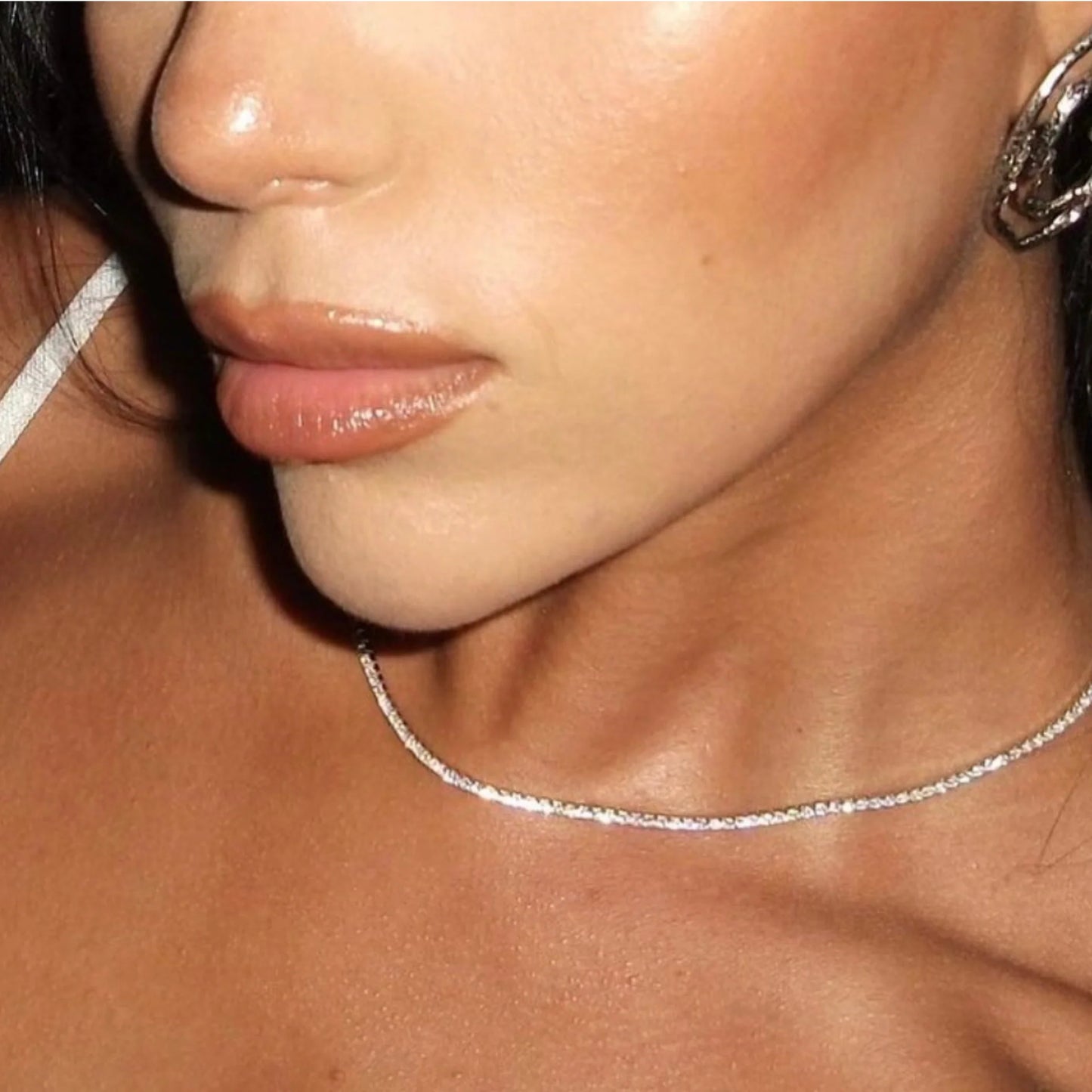 SARINA 2MM TENNIS NECKLACE- GOLD