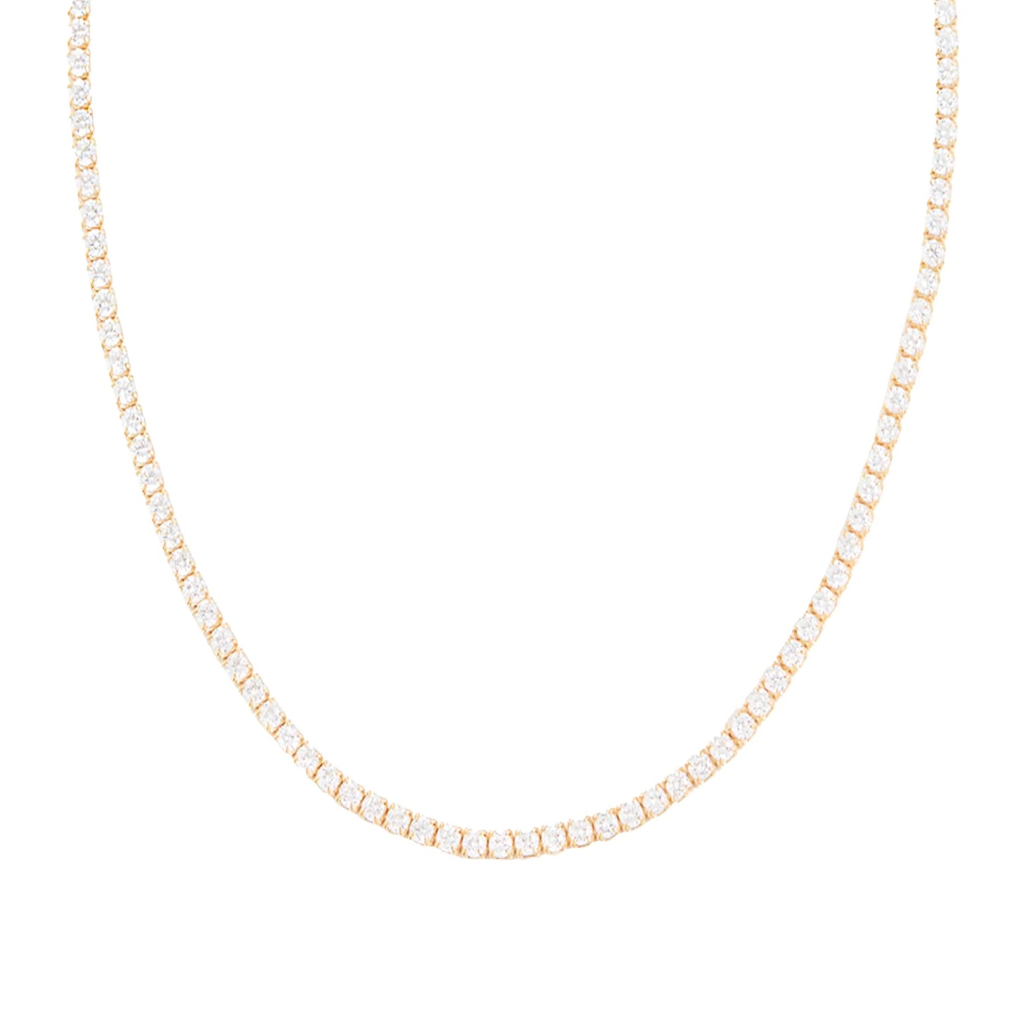 SARINA 2MM TENNIS NECKLACE- GOLD