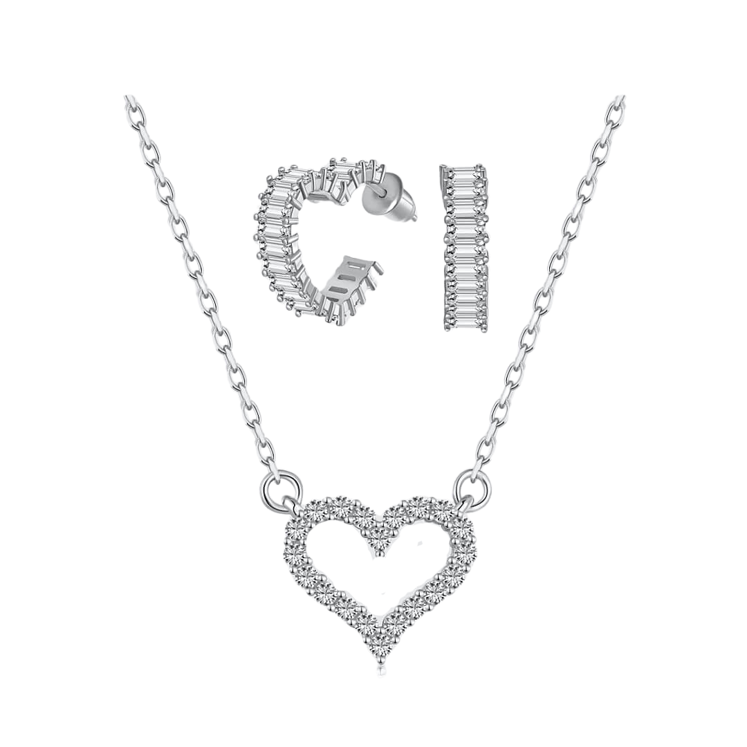 AMOUR HEART SET- SILVER