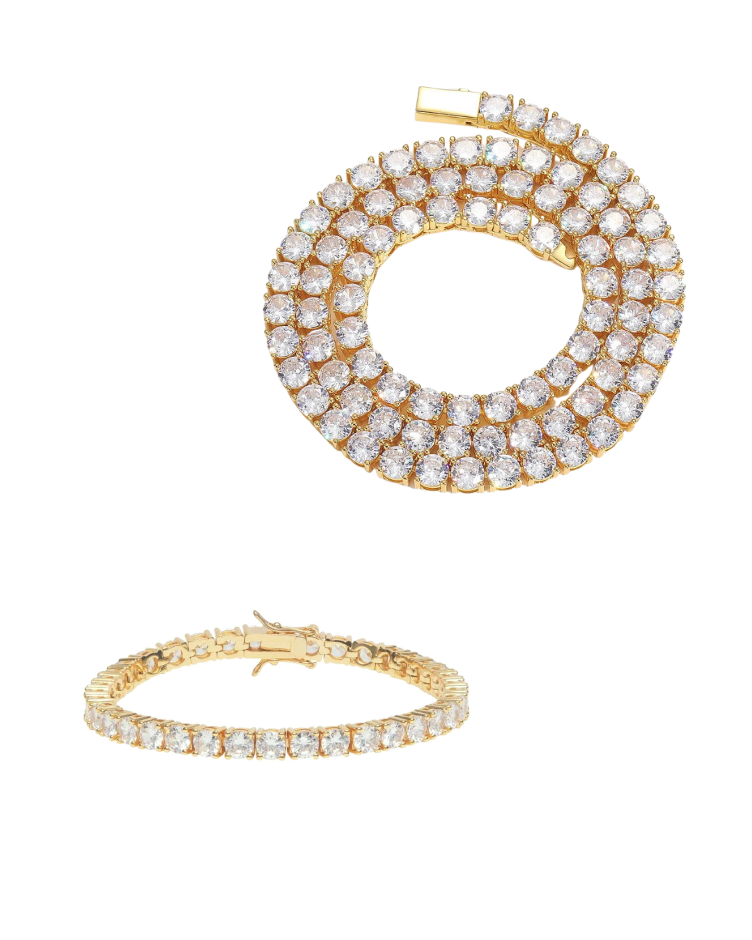 LUXE 5MM TENNIS SET- GOLD