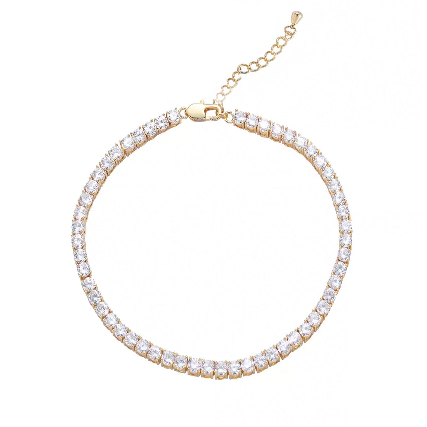 GIGI TENNIS ANKLET- GOLD