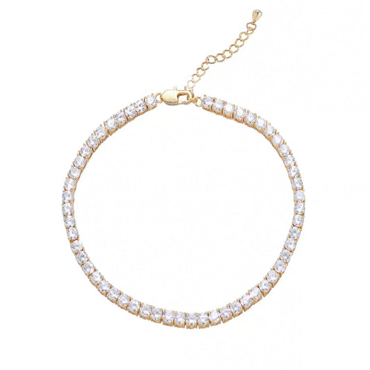 GIGI TENNIS ANKLET- GOLD