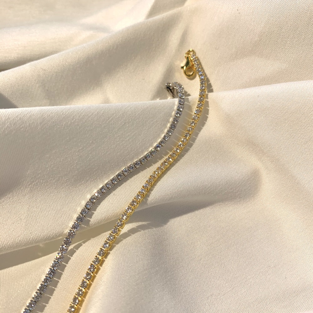 SARINA 2MM ADJUSTABLE TENNIS BRACELET- SILVER