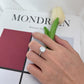STERLING SILVER OVAL CUT SAFIA RING
