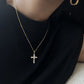 MINI CROSS NECKLACE- GOLD