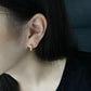 GOLD PLATED MINI DOUBLE HOOP EARRINGS