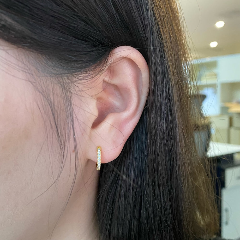 GOLD PLATED MINI HOOP EARRINGS