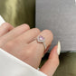 HALO HEART RING-SILVER + ROSE