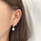 STERLING SILVER MINI PEARL HOOP EARRINGS