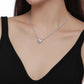 HEART TENNIS NECKLACE- SILVER