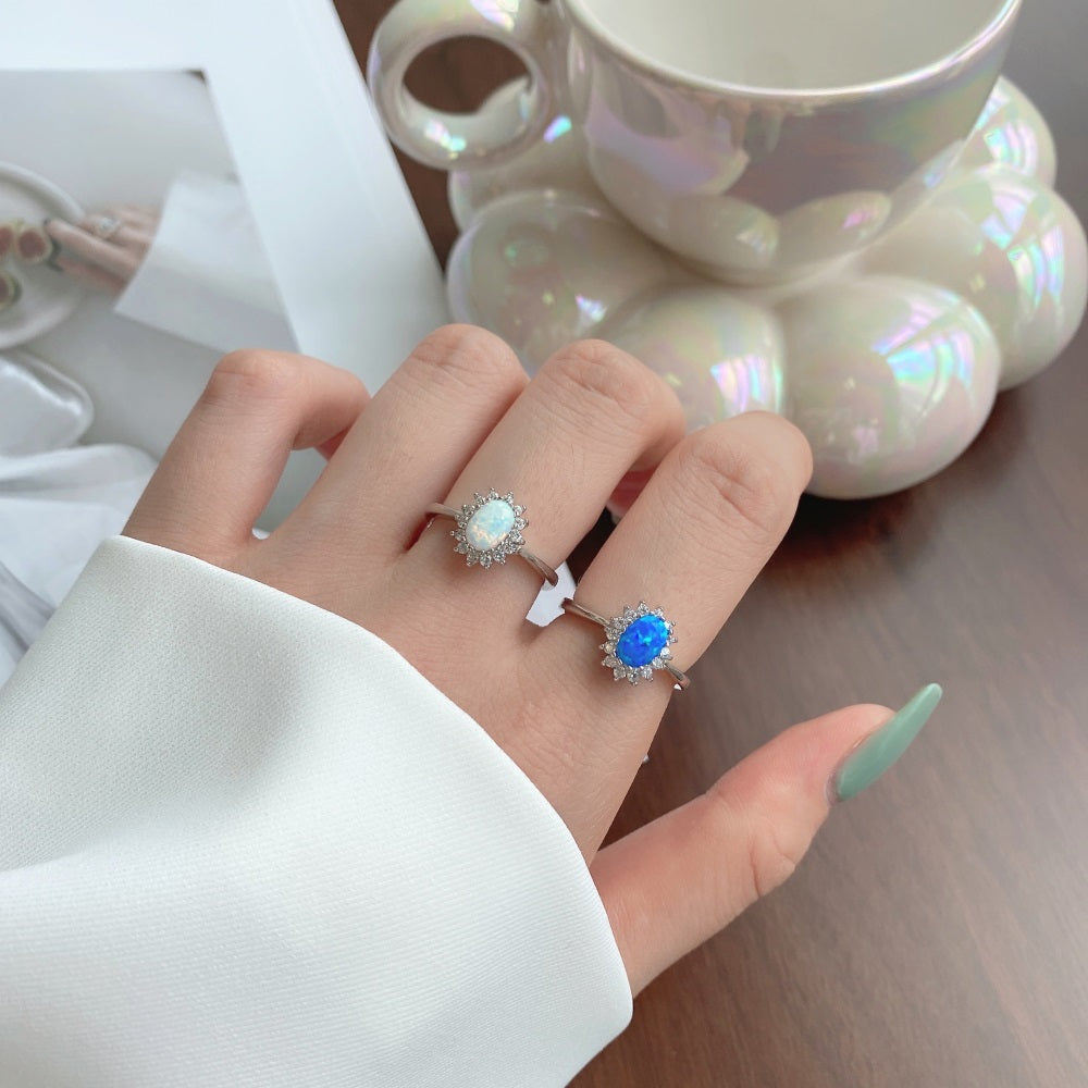 STERLING SILVER OPAL RING