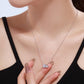 STERLING SILVER TOI ET MOI NECKLACE