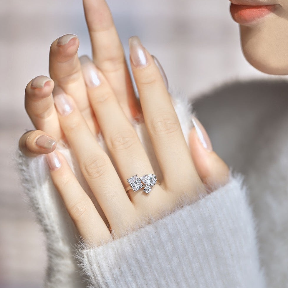 STERLING SILVER RIVIERA RING ICE