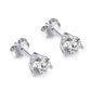 STERLING SILVER ROUND STUD EARRINGS