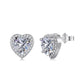 HALO HEART EARRINGS- SILVER