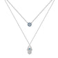 HAMSA HAND NECKLACE- SILVER