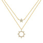 GOLD PLATED SUN AND STAR NECKLACE SET