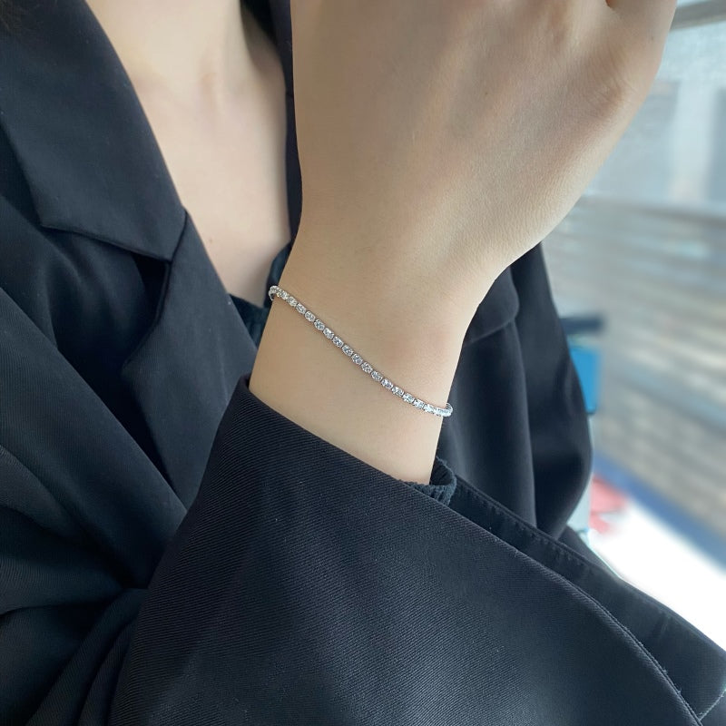 SARINA 2MM ADJUSTABLE TENNIS BRACELET- SILVER