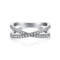 CROSSOVER BAND RING- SILVER