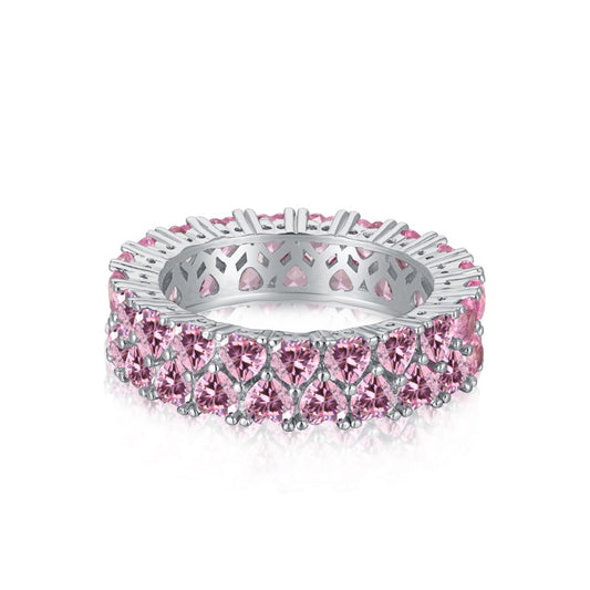 JE T'AIME RING- SILVER + ROSE