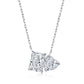 STERLING SILVER TOI ET MOI NECKLACE