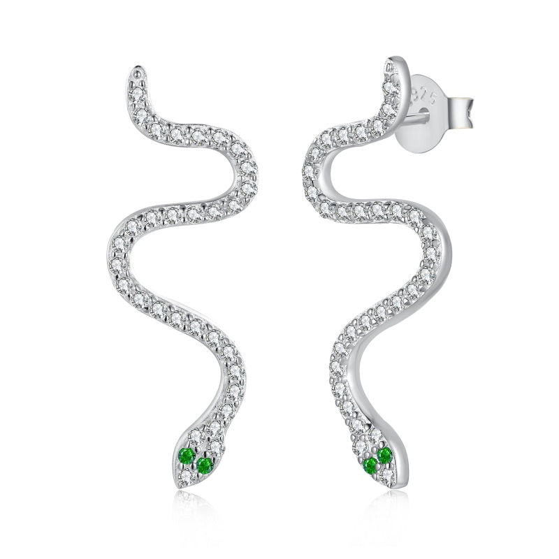 STERLING SILVER SNAKE EARRINGS