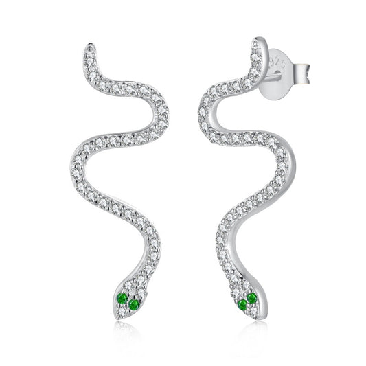 STERLING SILVER SNAKE EARRINGS