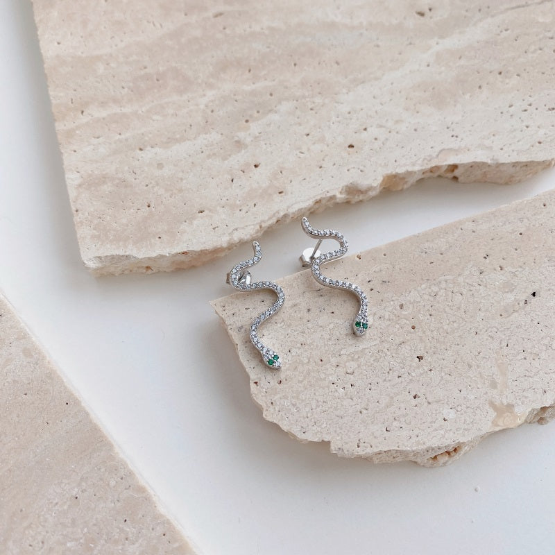 STERLING SILVER SNAKE EARRINGS