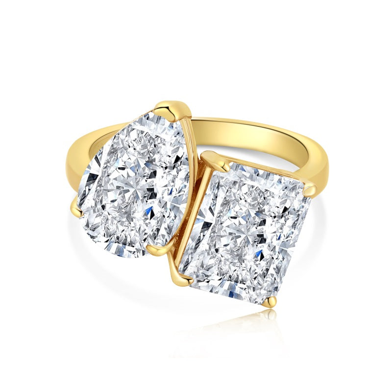TOI ET MOI PEAR RING- GOLD