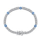 EVIL EYE TENNIS BRACELET- SILVER