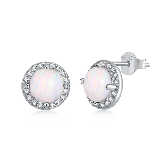STERLING SILVER OPAL EARRINGS