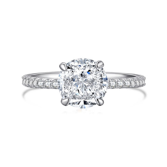 STERLING SILVER ROUND CUT STAPLE RING