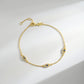 GOLD PLATED TRIPLE EVIL EYE BRACELET