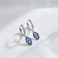 HAMSA HAND DANGLE EARRINGS- SILVER