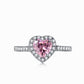 HALO HEART RING-SILVER + ROSE