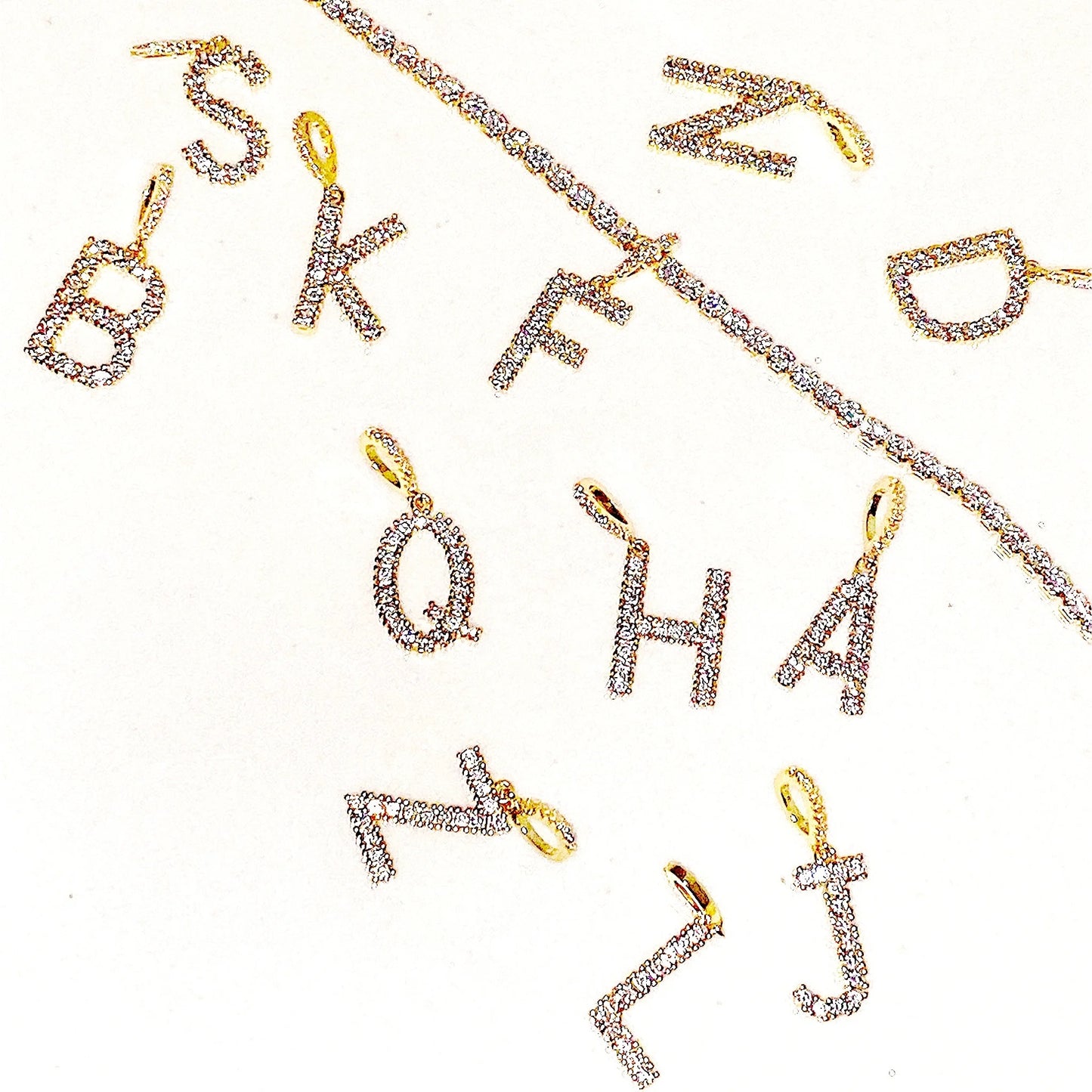 INITIAL TENNIS NECKLACE