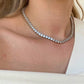 LUXE 5MM TENNIS NECKLACE- SILVER
