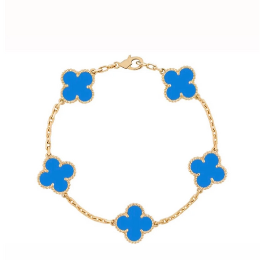 VANESSA BRACELET GOLD + MEDITERRANEAN BLUE
