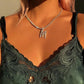 SILVER INITIAL TENNIS NECKLACE