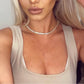 LUXE 5MM TENNIS NECKLACE- GOLD